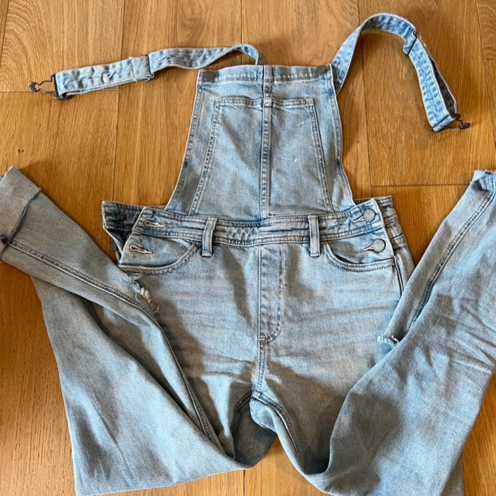 Hi Rise Sierra Overall Raw Hem Sz:24